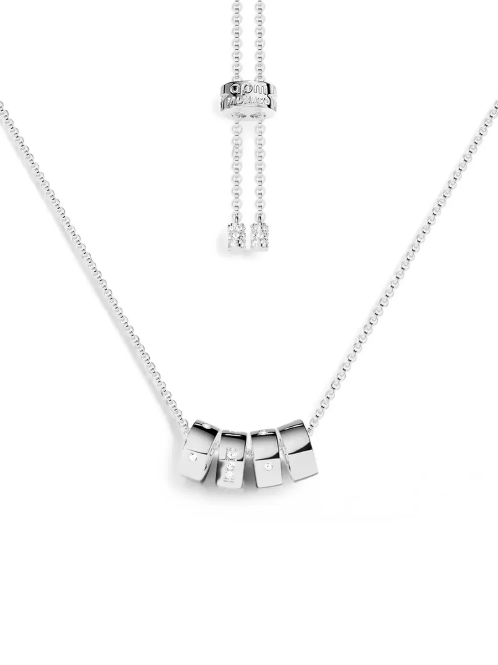 Apm Monaco Love Crystal-embellished Necklace In Green