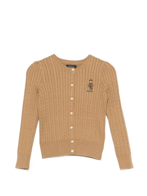 POLO RALPH LAUREN KIDS Polo Bear cable-knit cardigan