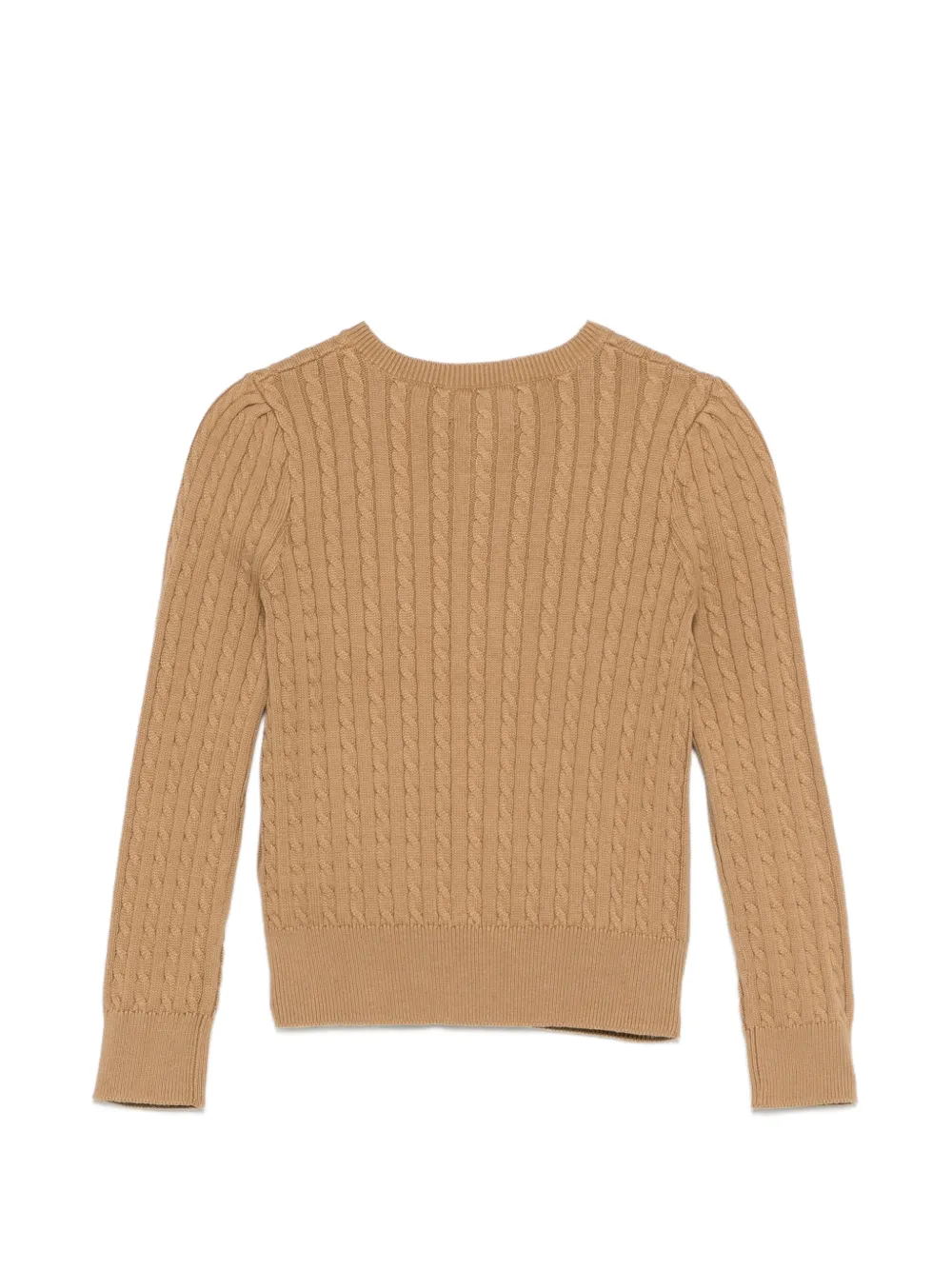 POLO RALPH LAUREN KIDS Kabelgebreid vest Bruin