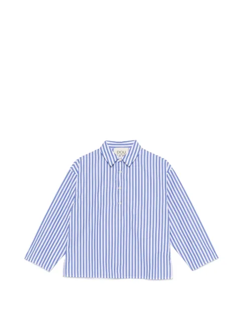 Douuod Kids vertical-stripe long-sleeve shirt