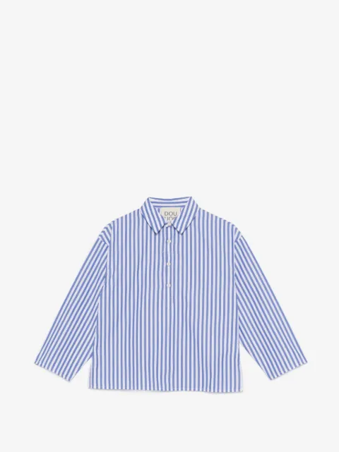 Douuod Kids 세로 스트라이프 긴팔 셔츠