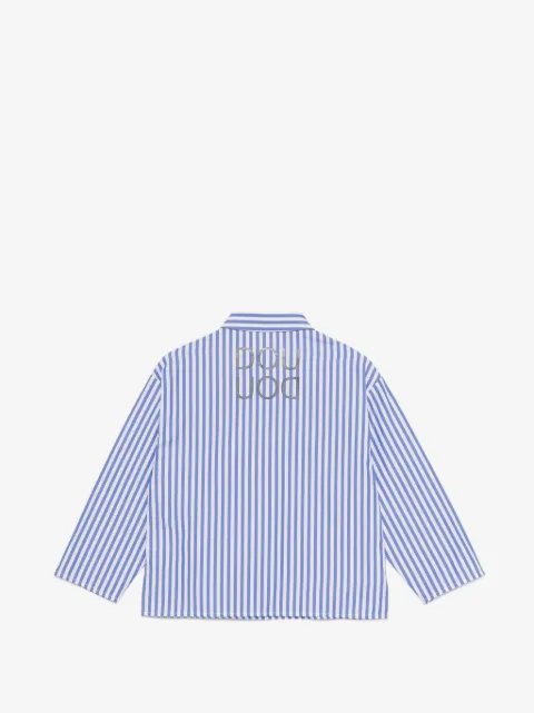 Douuod Kids 세로 스트라이프 긴팔 셔츠