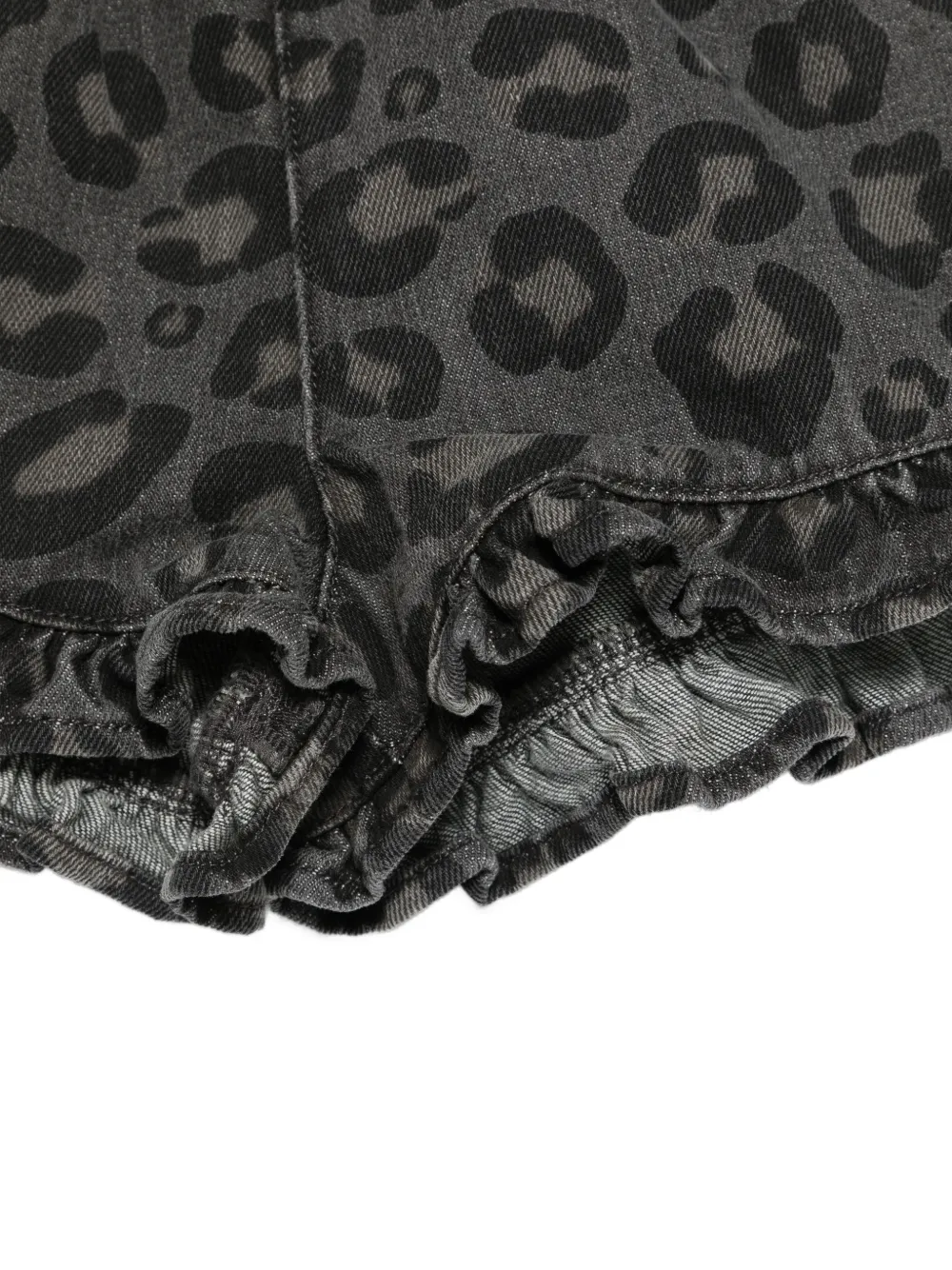 Douuod Kids Shorts met luipaard-print en ruches Grijs