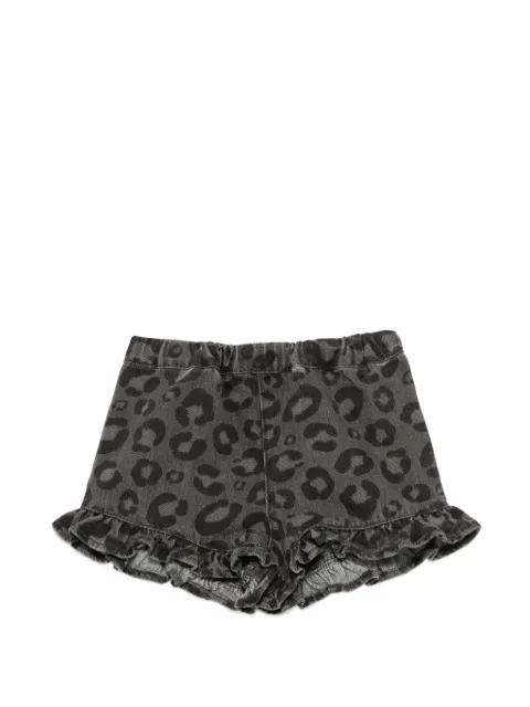 Douuod Kids leopard-print ruffled shorts