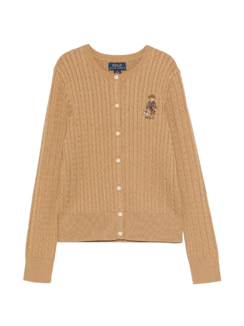 POLO RALPH LAUREN KIDS Polo Bear cable-knit cardigan