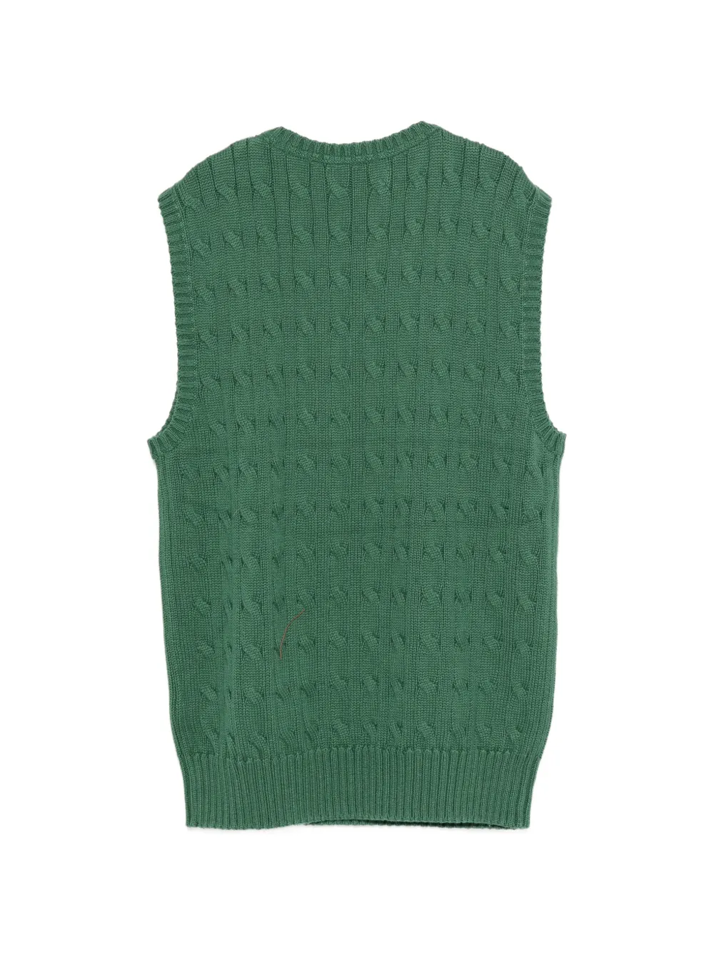 POLO RALPH LAUREN KIDS Kabelgebreide top met V-hals Groen