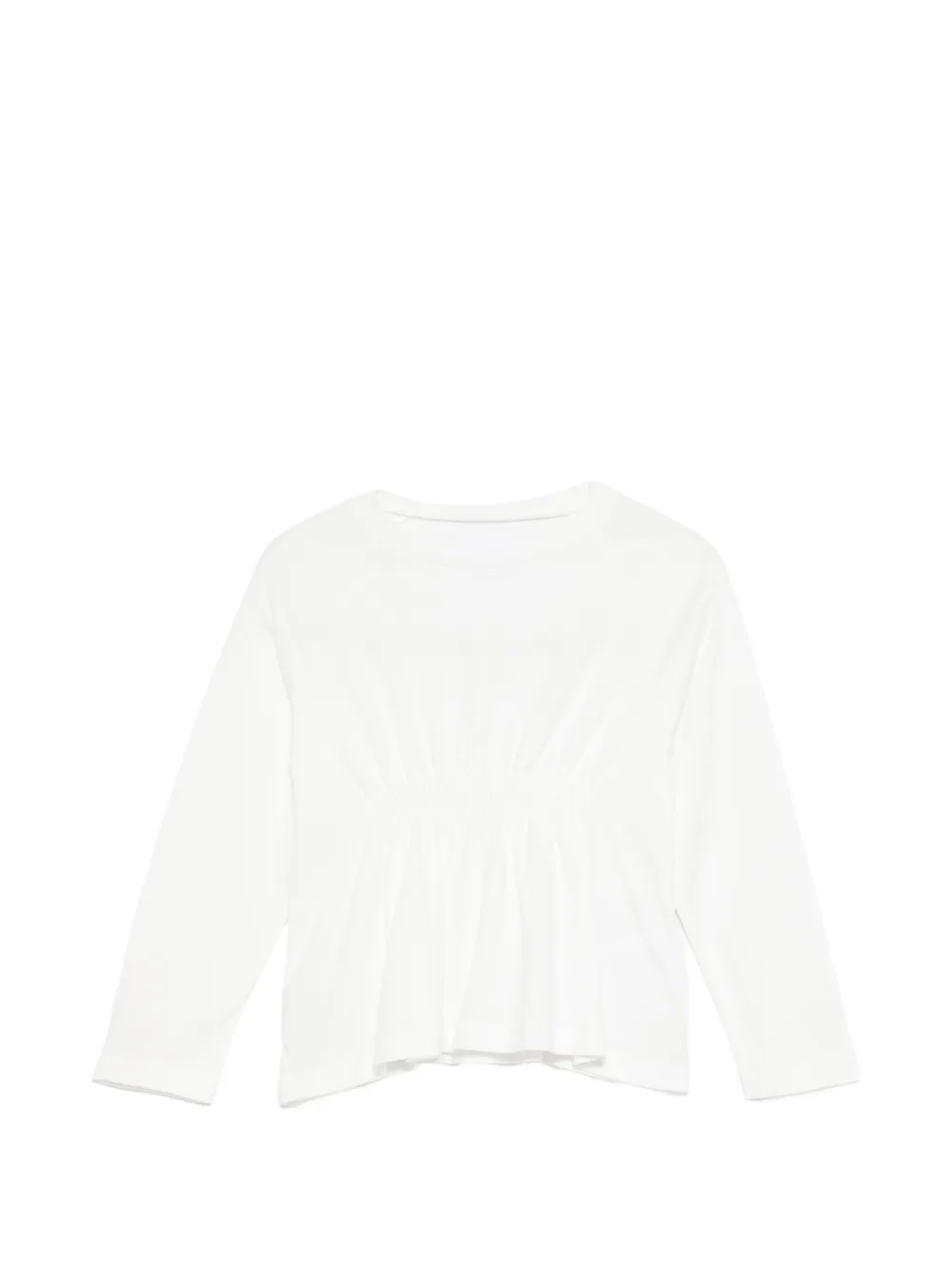 Douuod Kids smocked long-sleeve T-shirt - Bianco