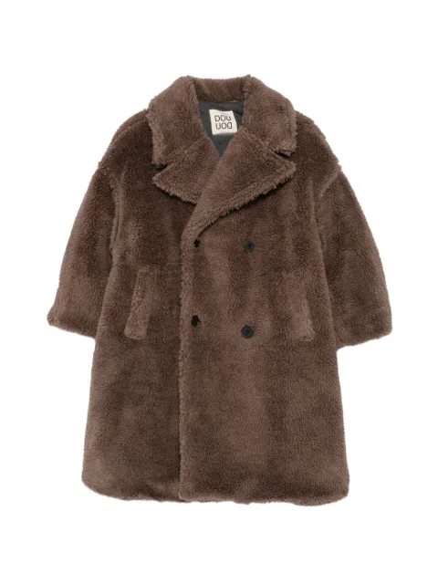 Douuod Kids Cappotto doppiopetto in pelliccia sintetica