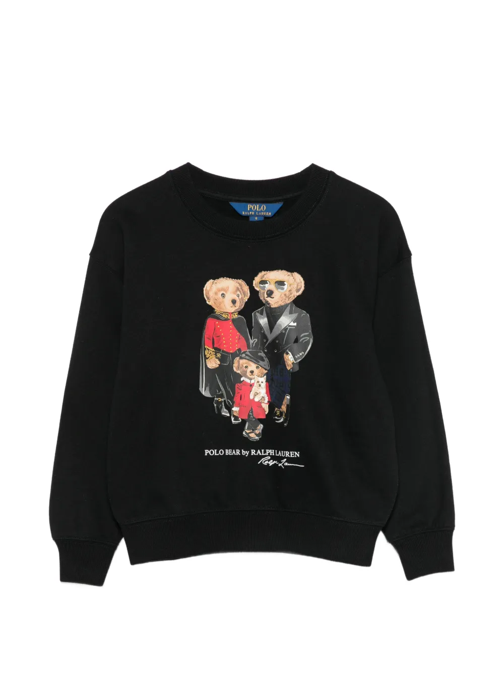 POLO RALPH LAUREN KIDS Holiday Polo Bear sweatshirt - Nero