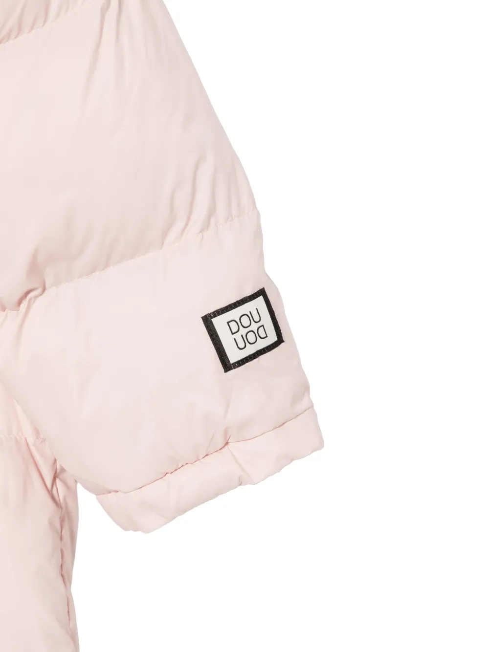 Douuod Kids Donsjack met capuchon en ceintuur Roze