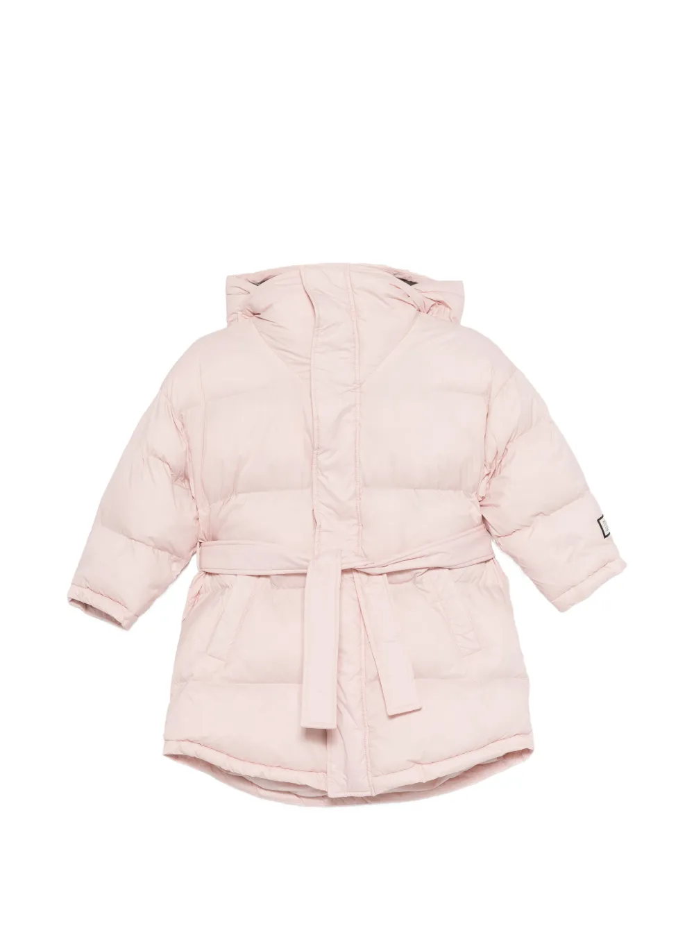 Douuod Kids belted hooded down jacket - Rosa