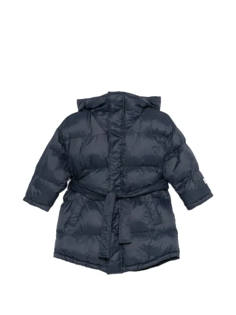 Douuod Kids belted hooded jacket