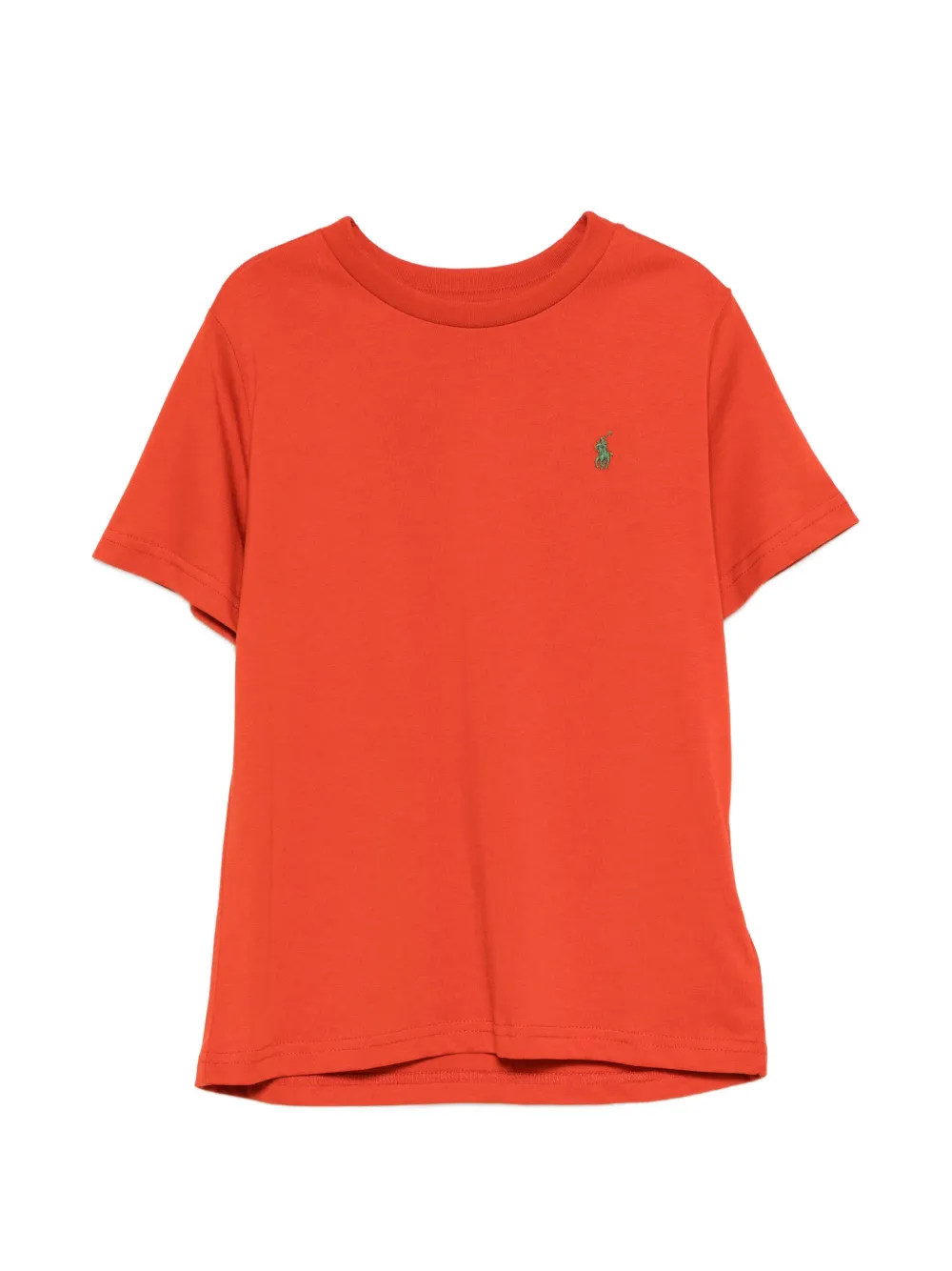 POLO RALPH LAUREN KIDS embroidered-logo T-shirt - Arancione