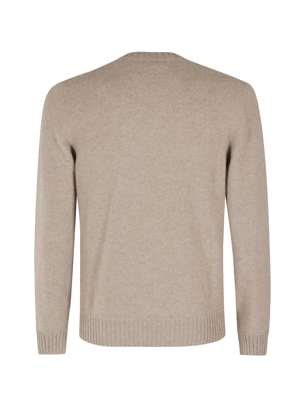Gran Sasso crew-neck ribbed-trim sweater Beige