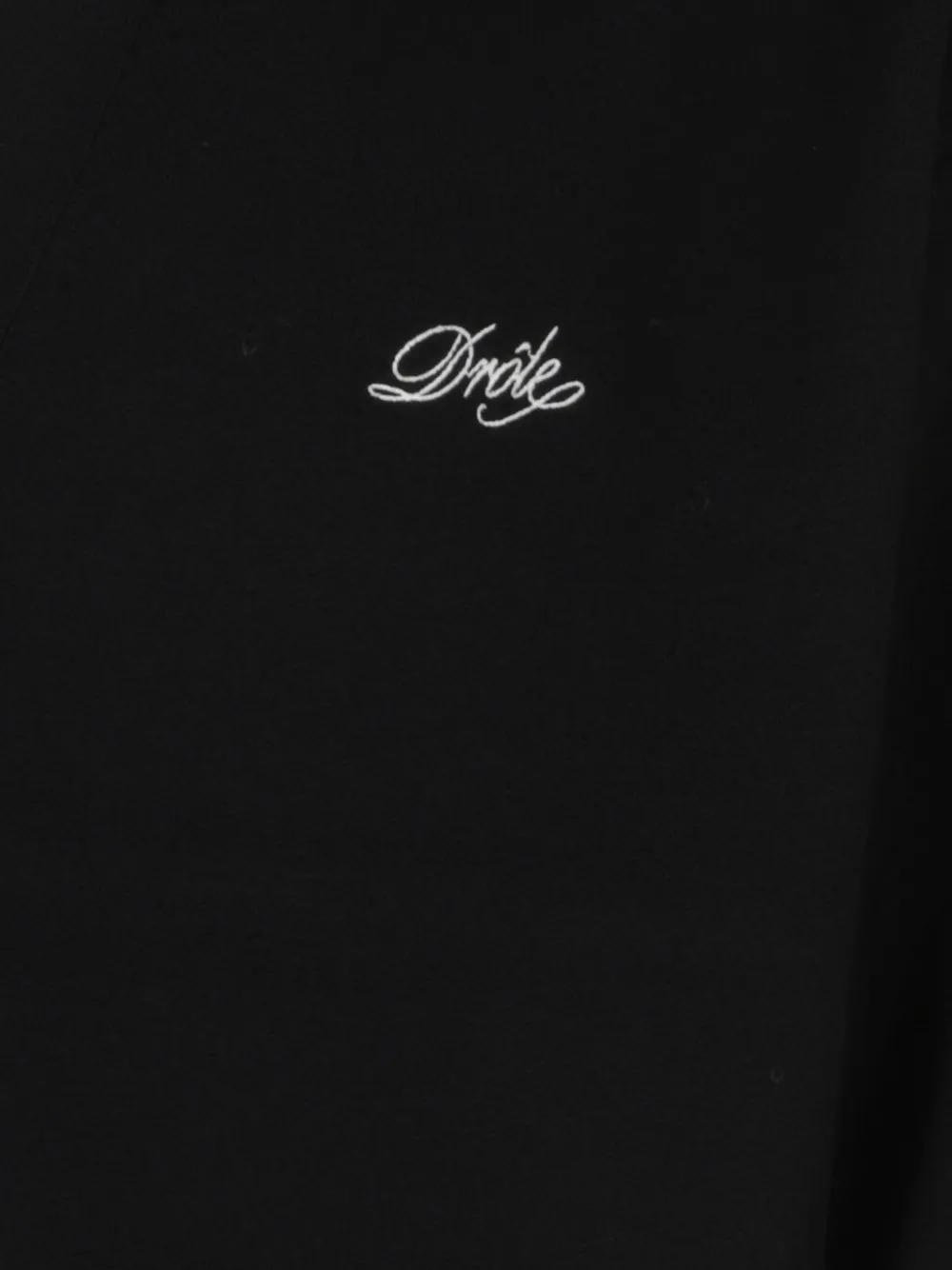 Drôle De Monsieur Vest met geborduurd logo Zwart