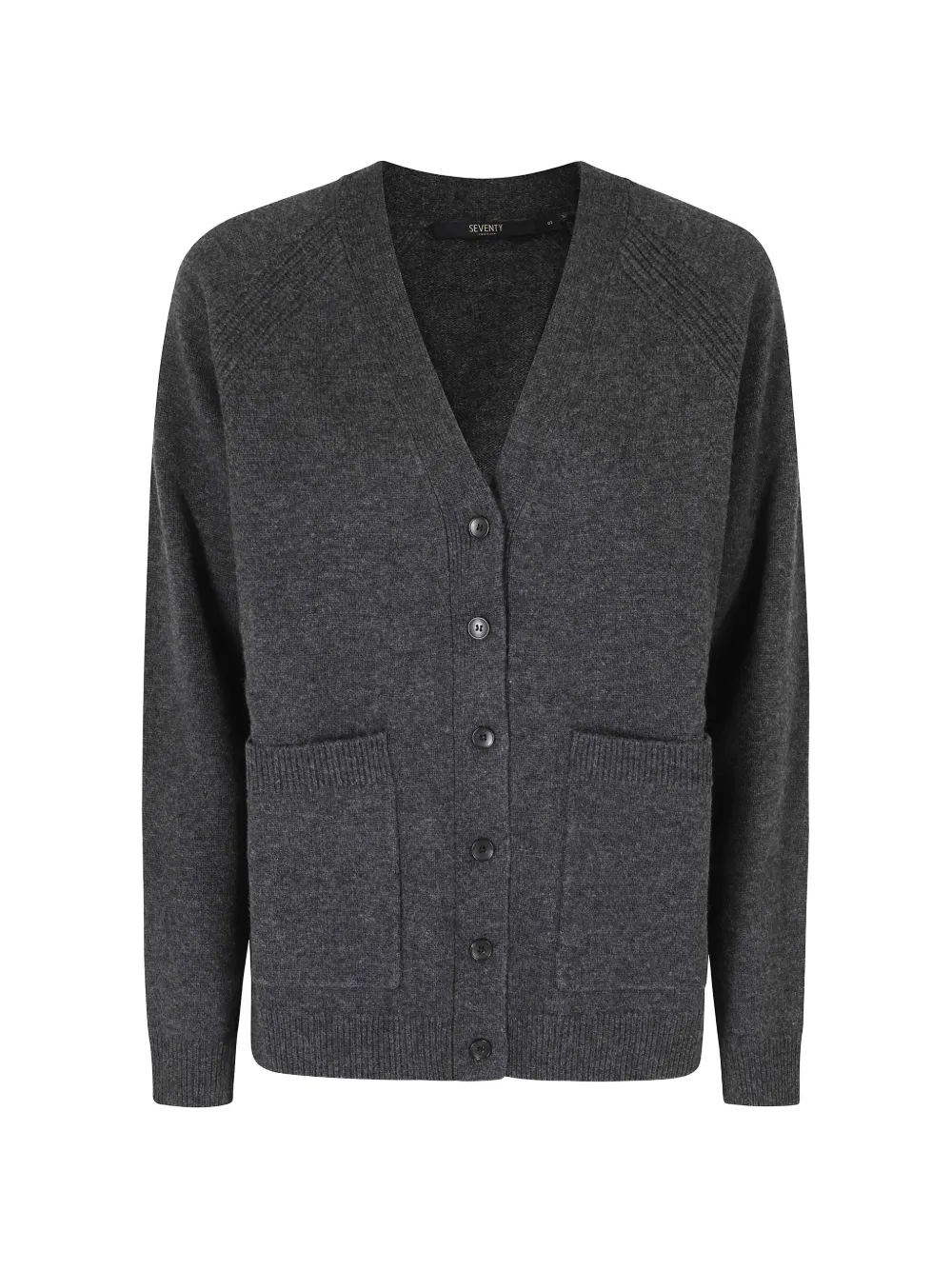 Seventy V-neck Wool Cardigan In Gray