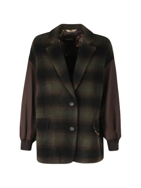 Bazar Deluxe check-pattern panelled jacket