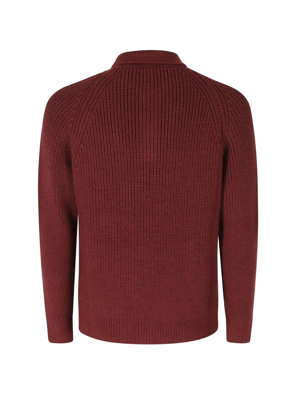 Circolo 1901 Ribgebreid poloshirt met raglanmouwen Rood