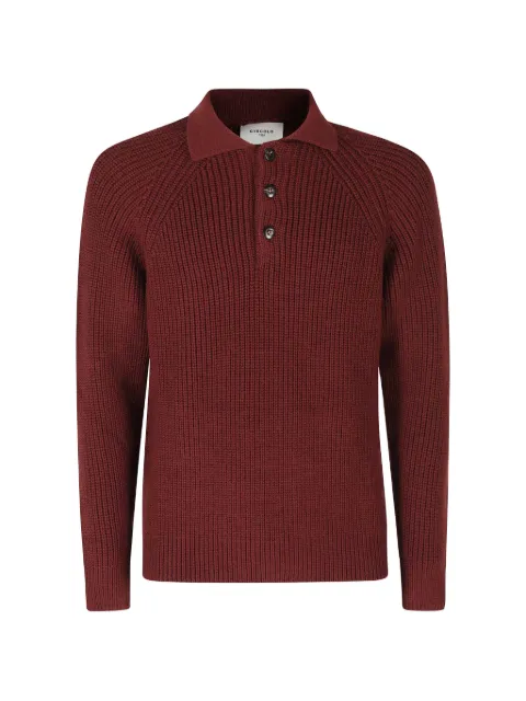 Circolo 1901 ribbed-knit raglan-sleeve polo shirt