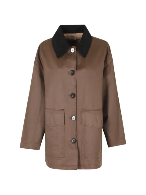 Alysi corduroy-collar storm-flap jacket