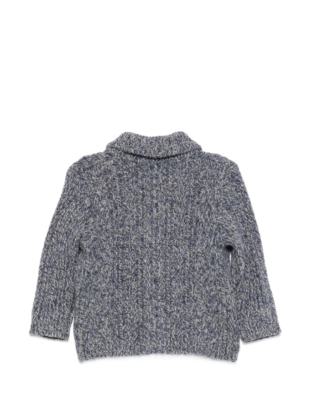 Tartine Et Chocolat Gemêleerd gebreid vest met sjaalkraag Blauw