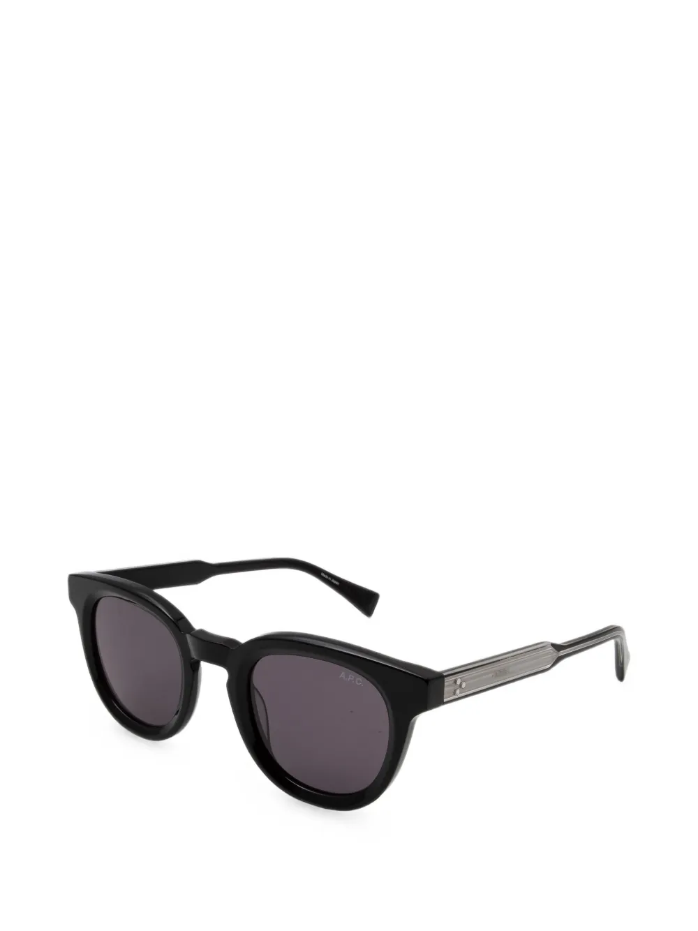 A.P.C. Zonnebril met rond montuur Zwart