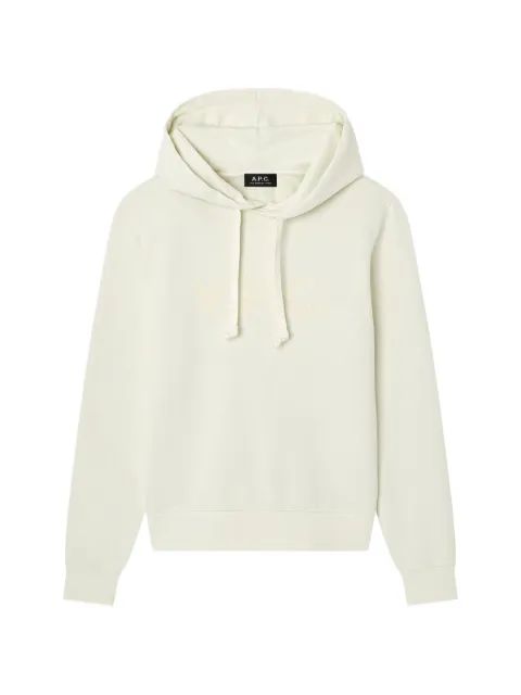 A.P.C. logo植绒连帽衫