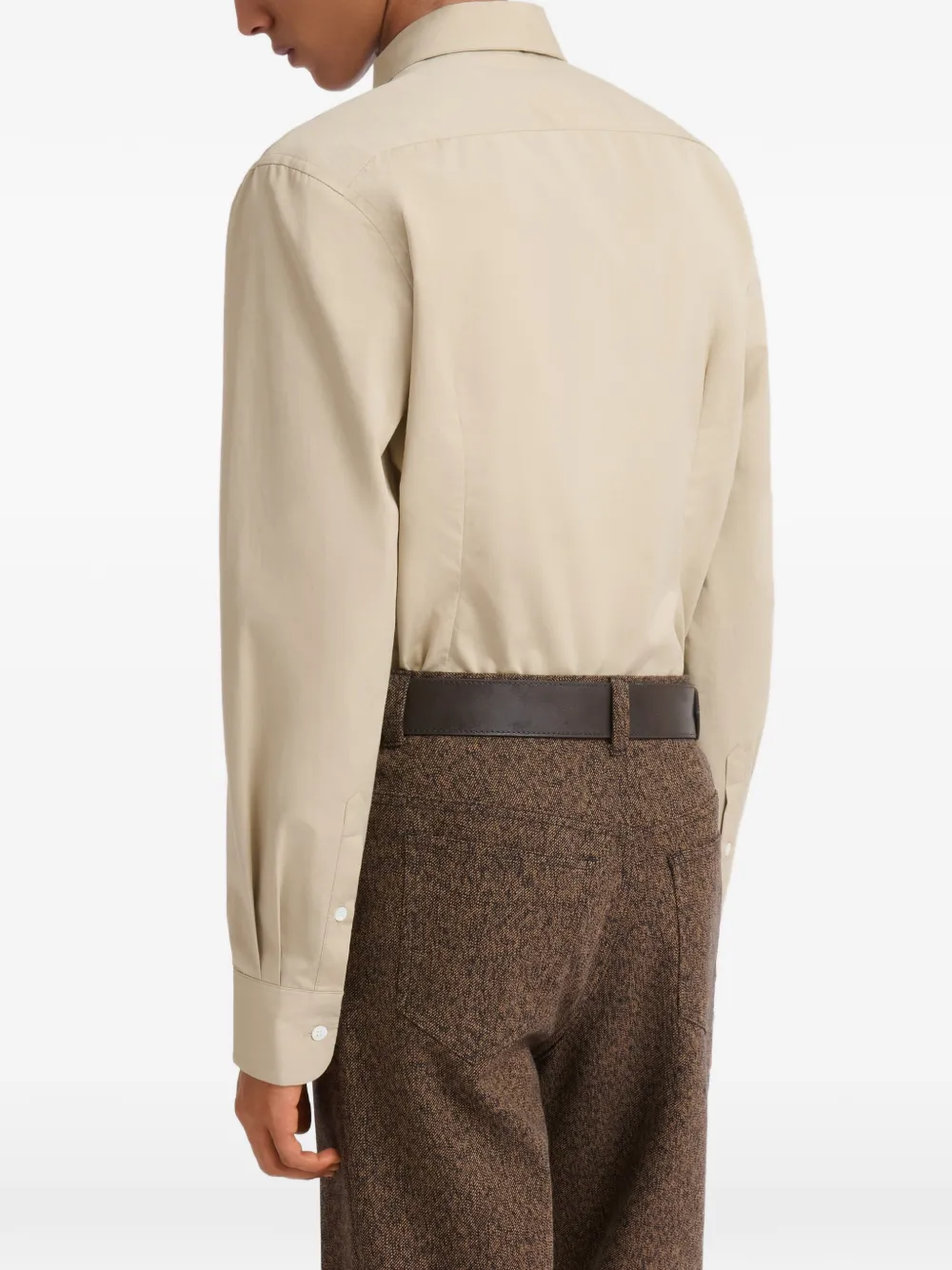 Marni Getailleerd popeline overhemd Beige