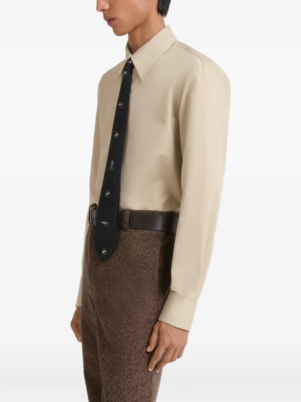Marni Getailleerd popeline overhemd Beige