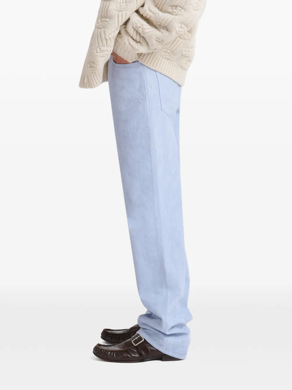 Marni Lichtblauwe gecoate denim jeans