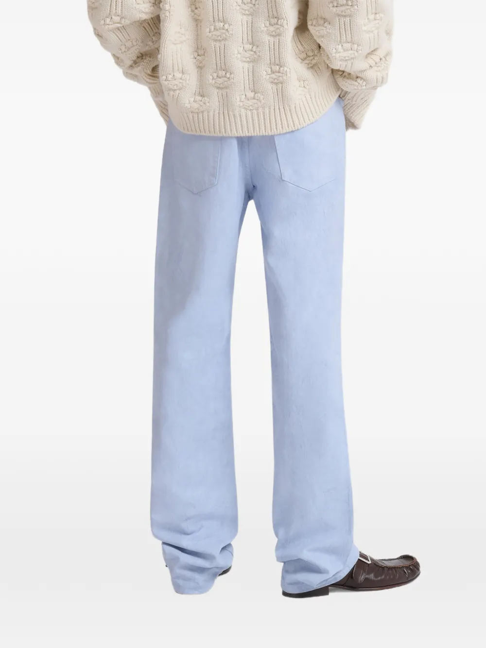 Marni Lichtblauwe gecoate denim jeans