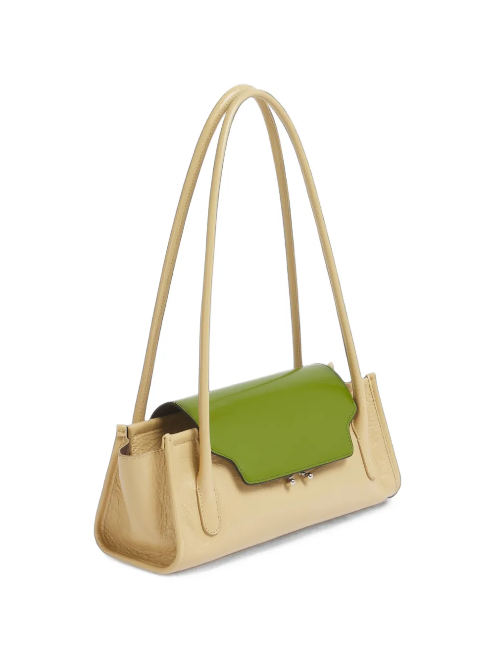 Marni Trunkette leren tas Beige