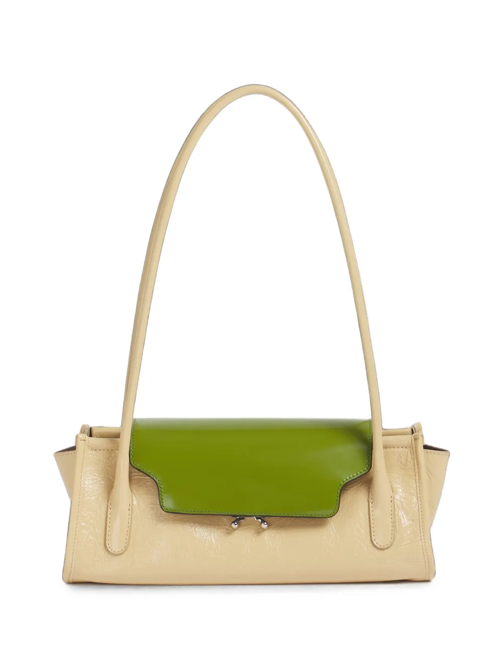 Marni cream and green leather Trunkette bag - Toni neutri
