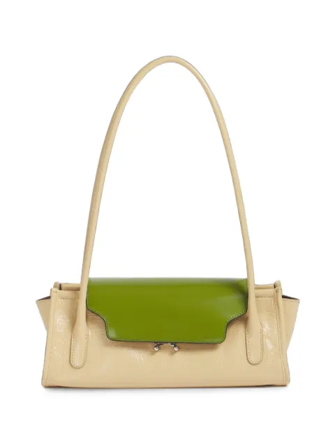 Marni cream and green leather Trunkette bag