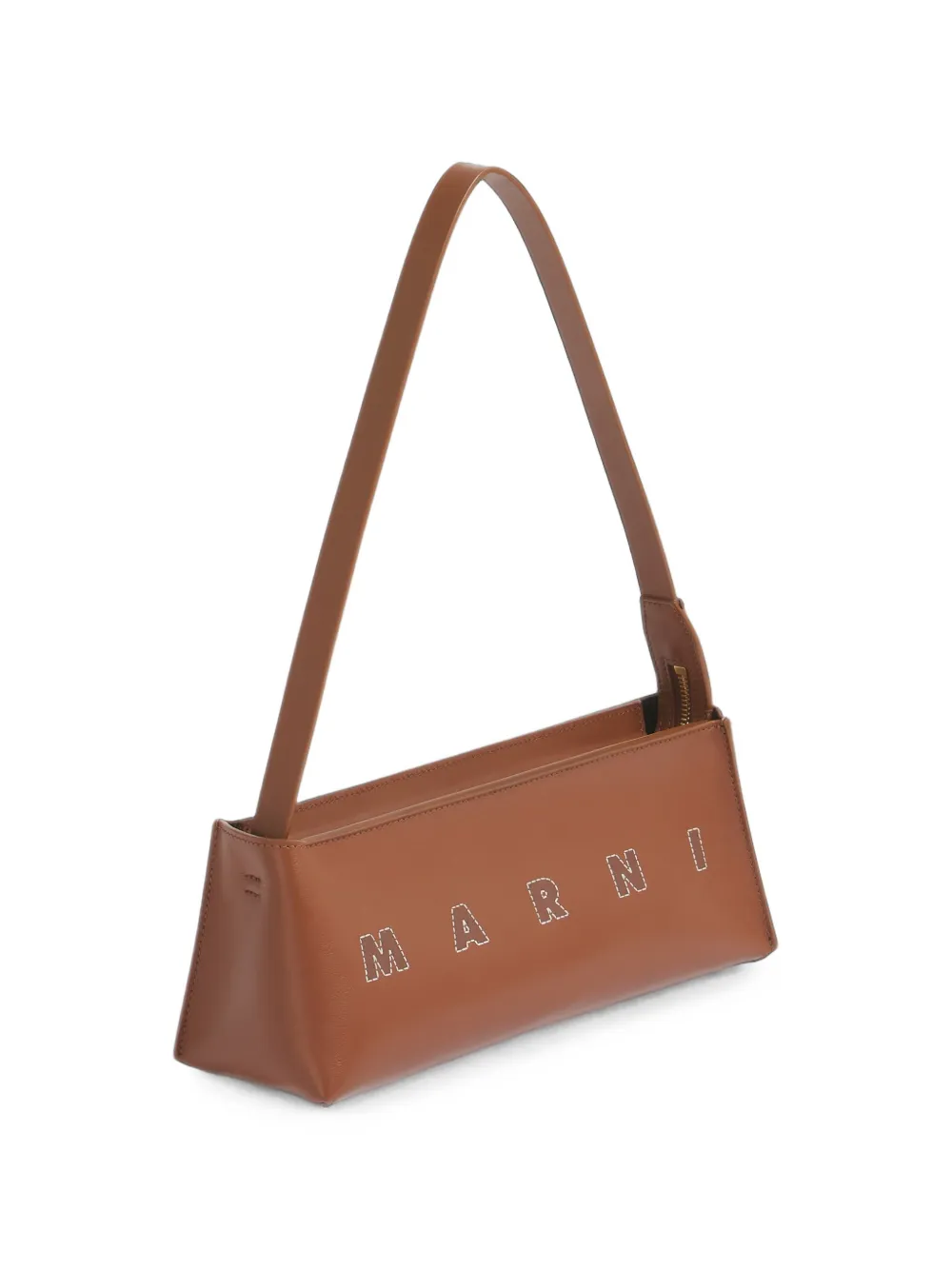 Marni Museo leren schoudertas Bruin