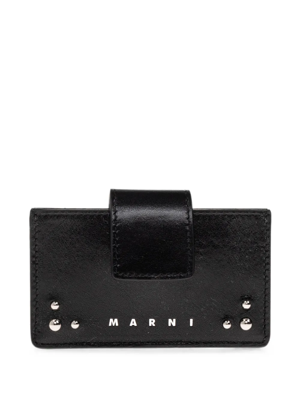 Marni stud-embellished gusseted cardholder