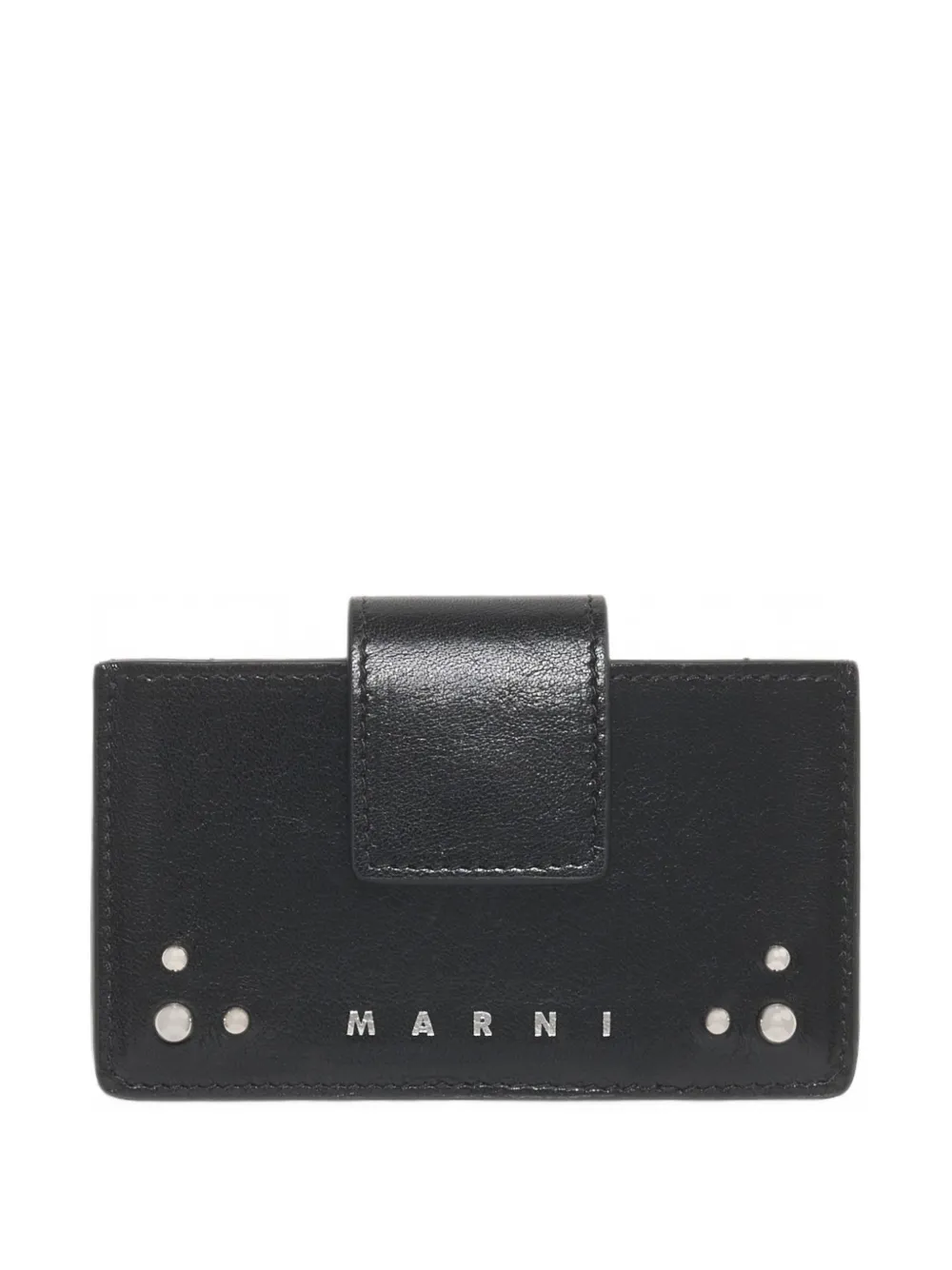 Marni stud-embellished gusseted cardholder