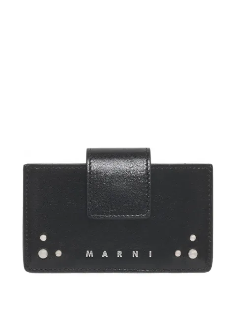 Marni porte-cartes à détails de clous