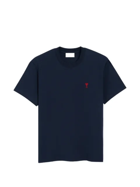 AMI Paris blue cotton T-shirt with Ami de Coeur
