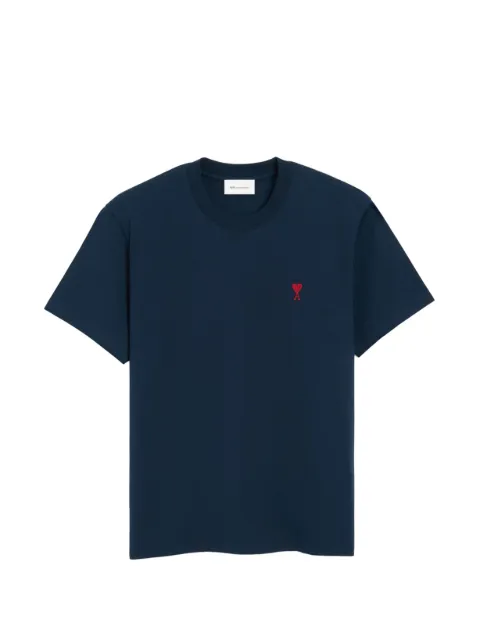 AMI Paris blue cotton T-shirt with Ami de Coeur