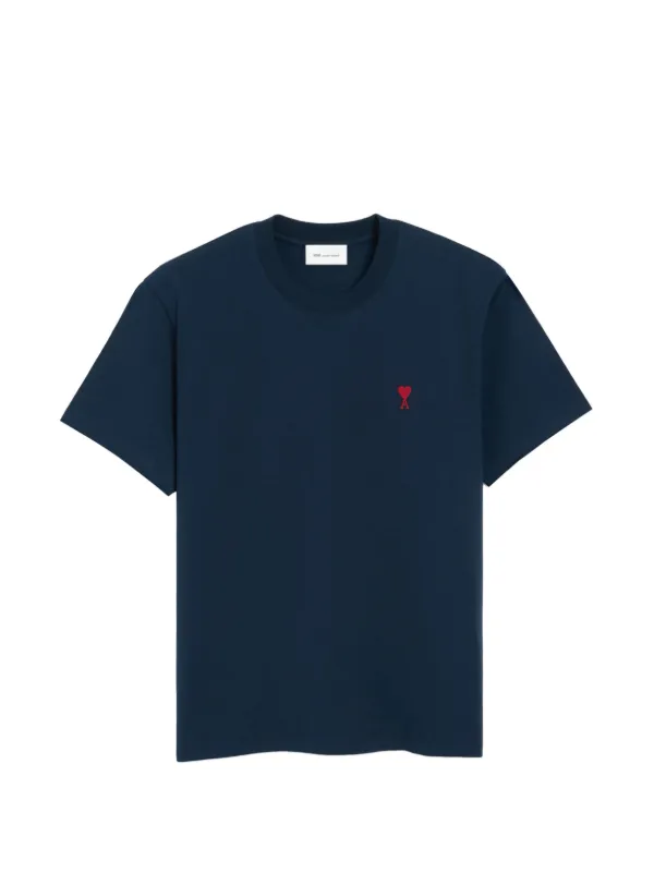 AMI Paris Camiseta Azul De Algodão Com Ami De Coeur | Azul