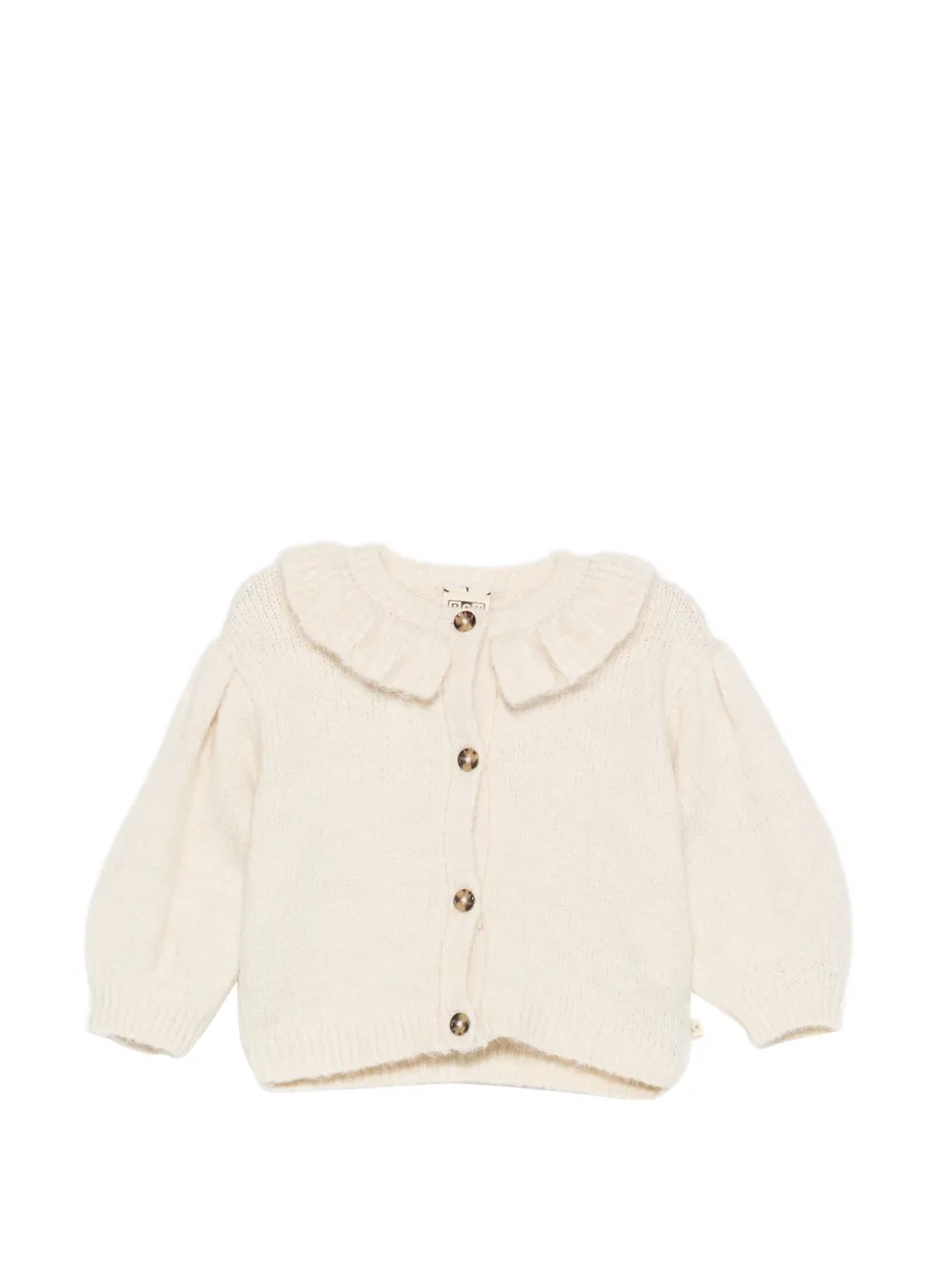 Bonton Paloma ruffled-collar cardigan - Toni neutri
