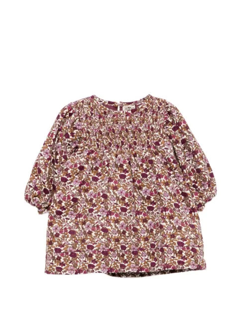 Bonton floral-print smocked dress