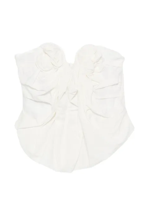 Magda Butrym floral-appliqué ruffled top