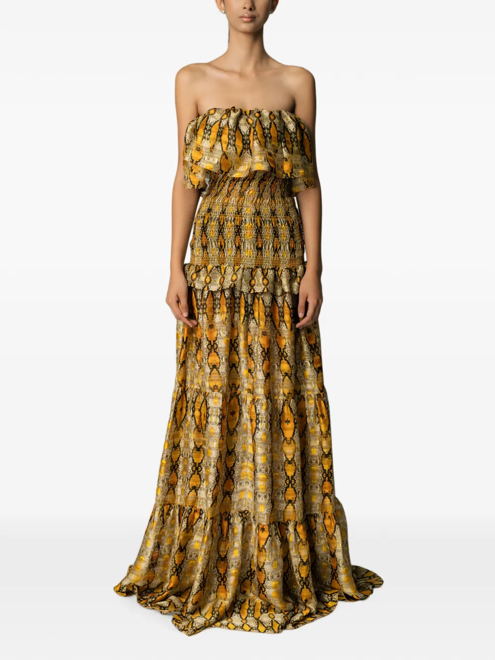 MIAU by Clara Rotescu Meraki ruffled maxi dress