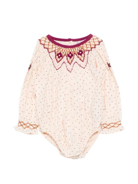Bebe Organic Body Scarlet a pois con punto smock