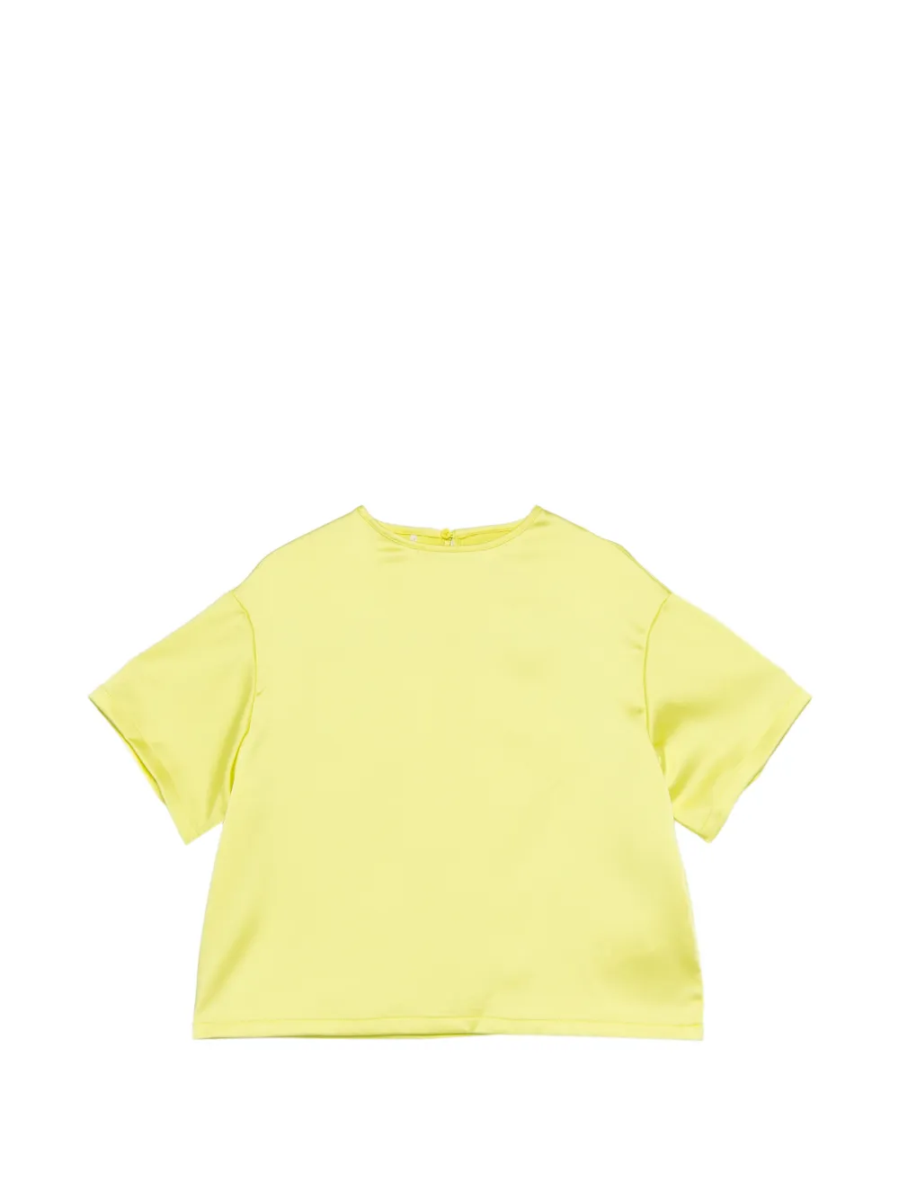 Douuod Kids satin-finish short-sleeve T-shirt - Giallo