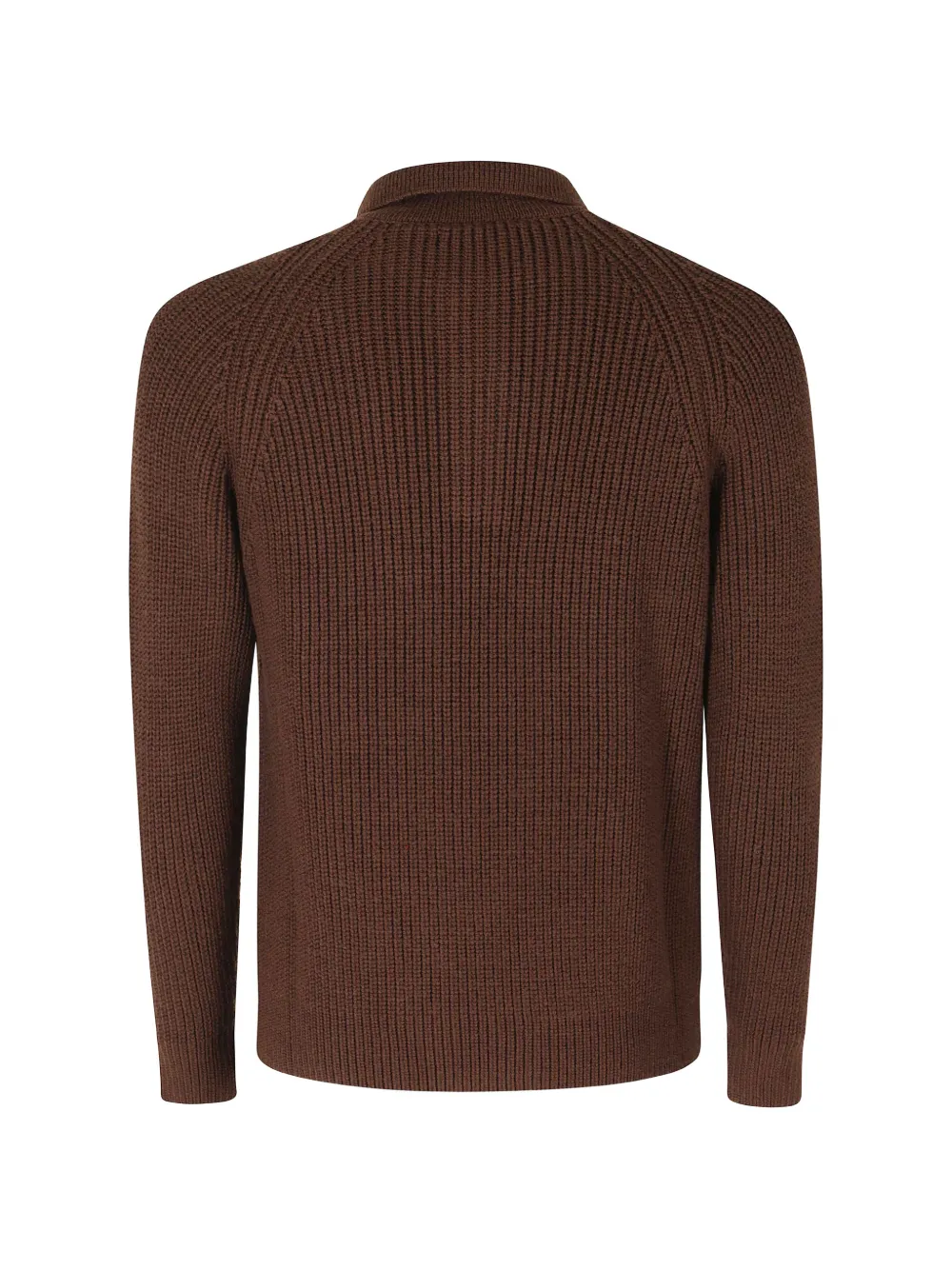 Circolo 1901 Ribgebreid poloshirt met raglanmouwen Bruin