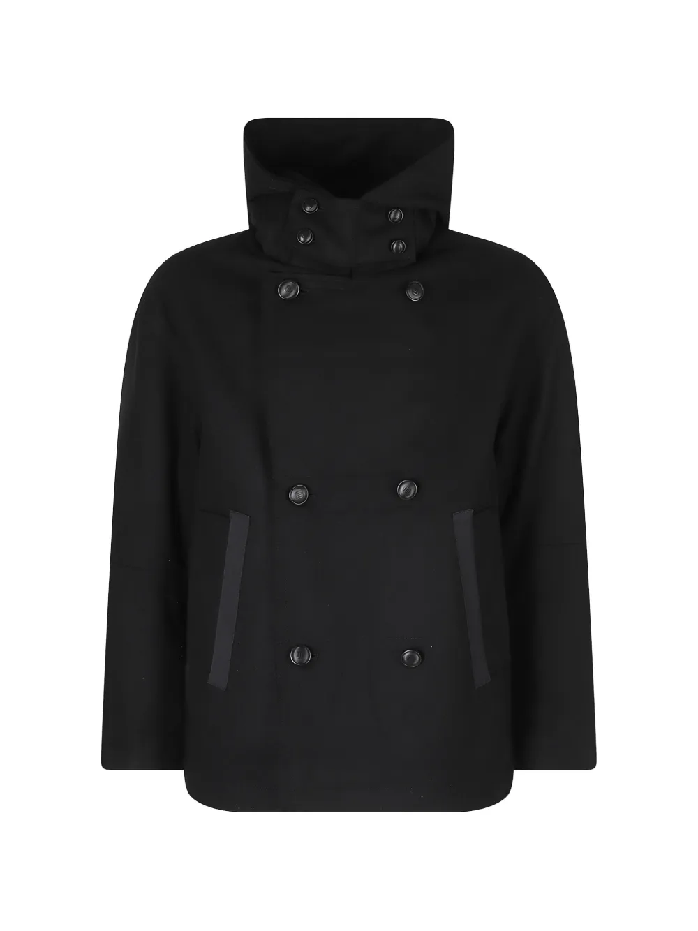 Duno Ares Berlino double-breasted hooded jacket - Nero