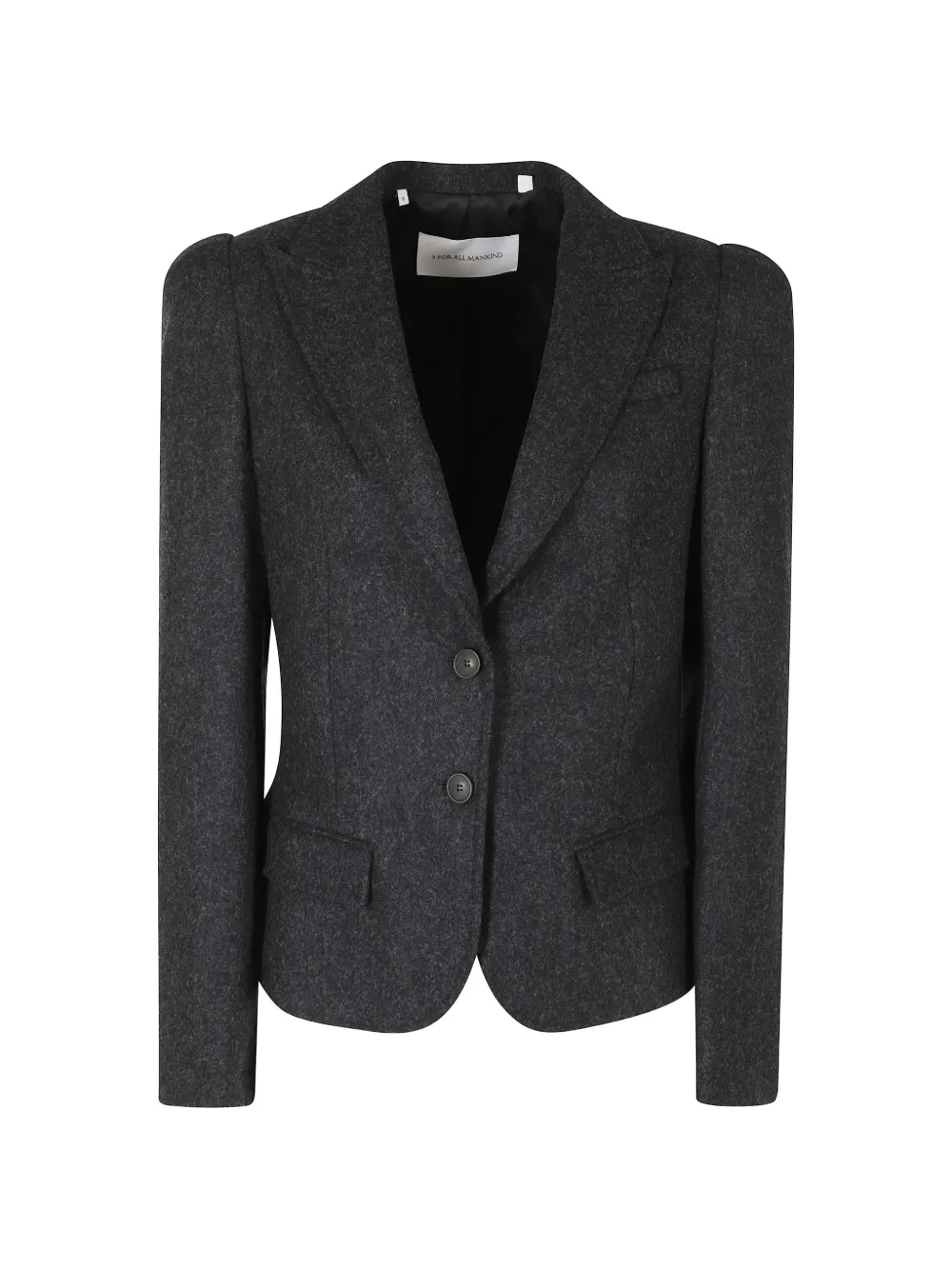 7 For All Mankind puff-shoulder single-breasted blazer - Grigio